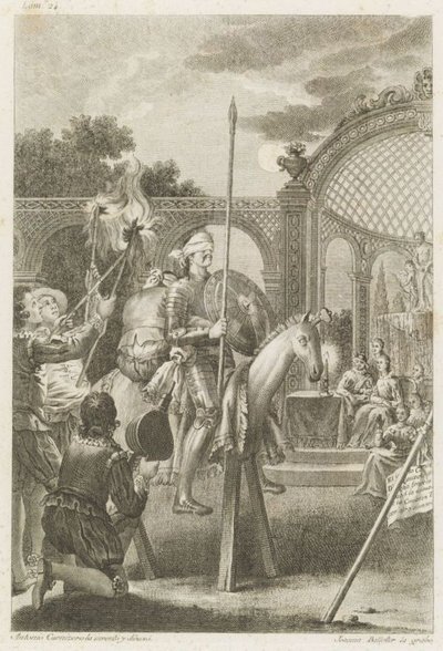 Miguel de Cervantes Saavedra in El Ingenioso Hidalgo Don Quixote de la Mancha von after Antonio Carnicero